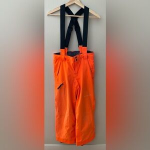 Spyder Insulated Ski Pants / Boys Size 14 / Neon Orange